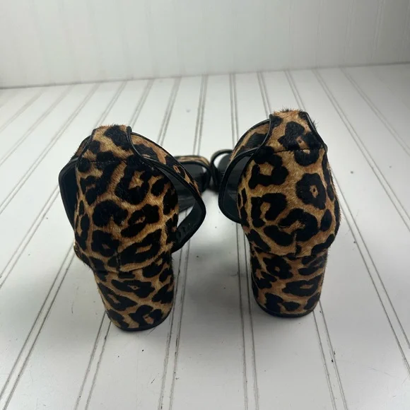 Michael Kors Leopard Print Lena Flex Mid Sandals Block Heels Women’s Size 9.5M - Picture 10 of 11